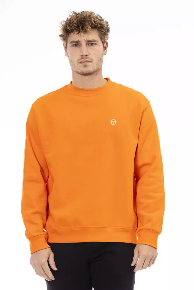 Orange Cotton Men Sweater