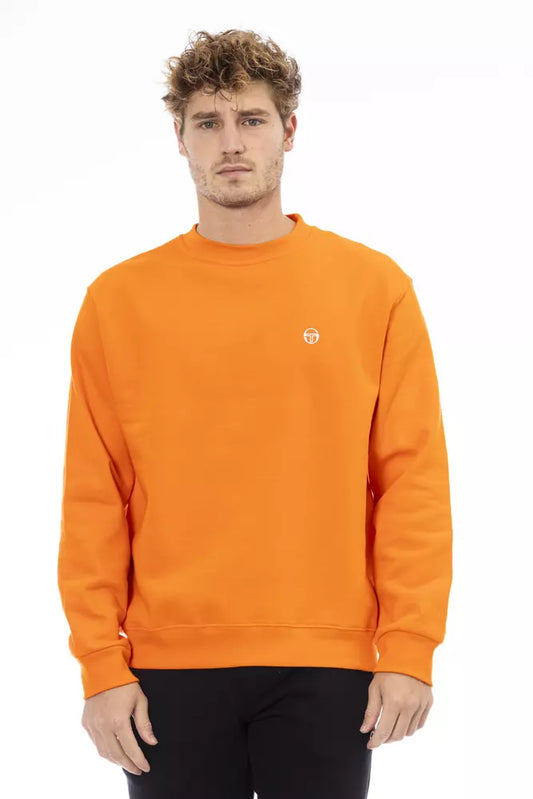Orange Cotton Men Sweater