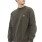 Green Cotton Men Sweater