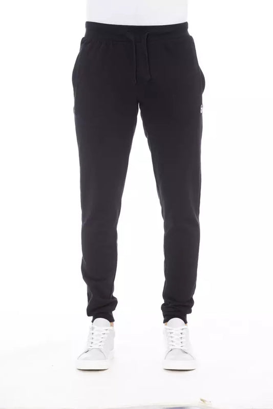 Black Cotton Men Trousers