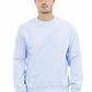 Light Blue Cotton Men Sweater