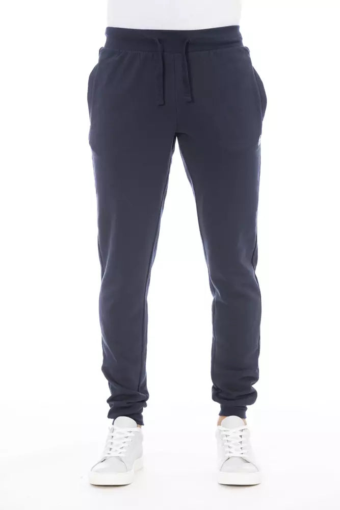 Blue Cotton Men Pants