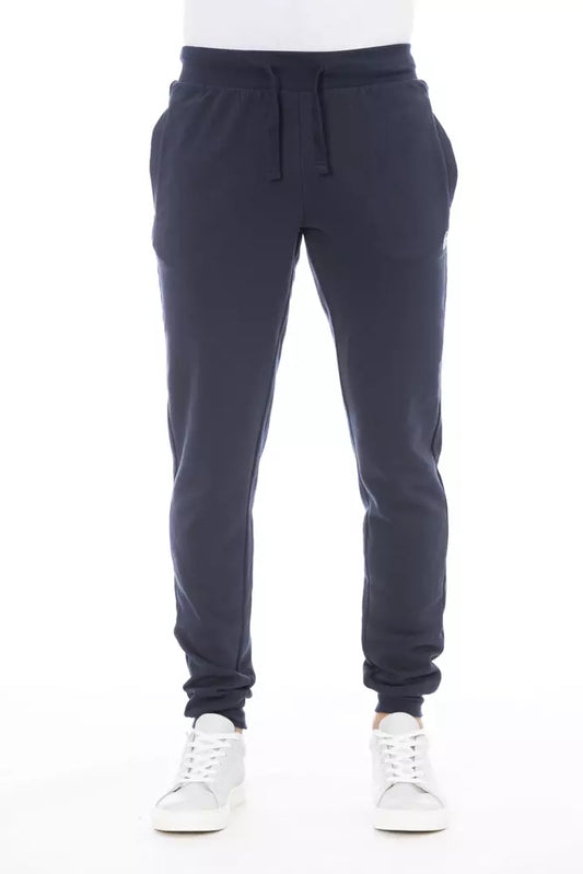 Blue Cotton Men Pants