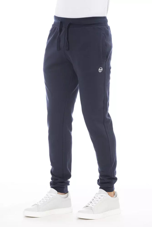 Blue Cotton Men Pants