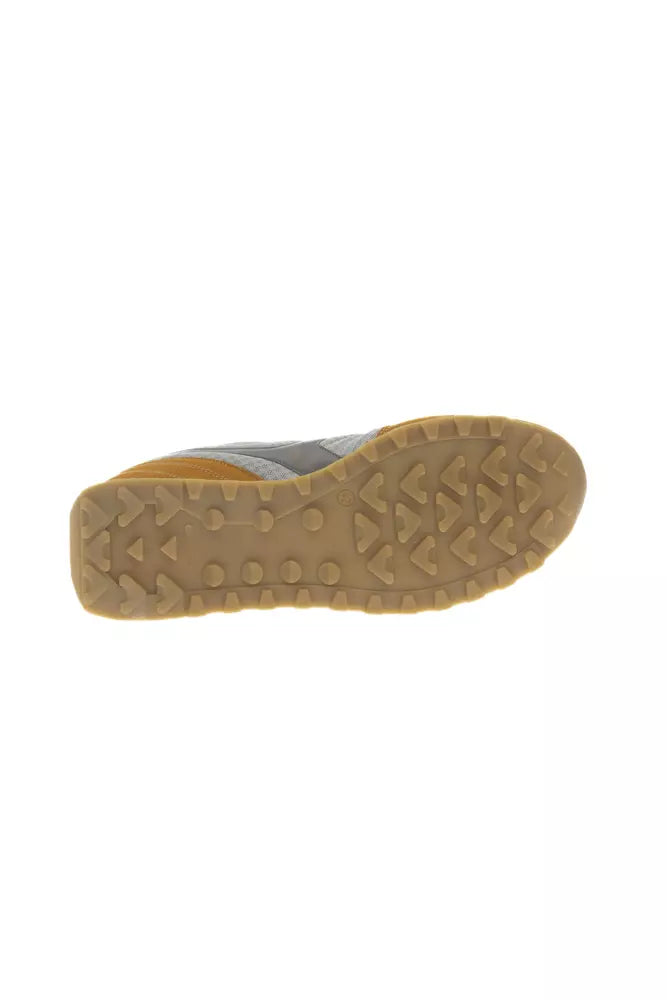 Orange Leather Men Sneaker
