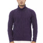 Purple Merino Wool Men Sweater