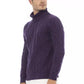 Purple Merino Wool Men Sweater