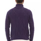 Purple Merino Wool Men Sweater