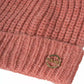 Chic Pink Melange Ribbed Beanie