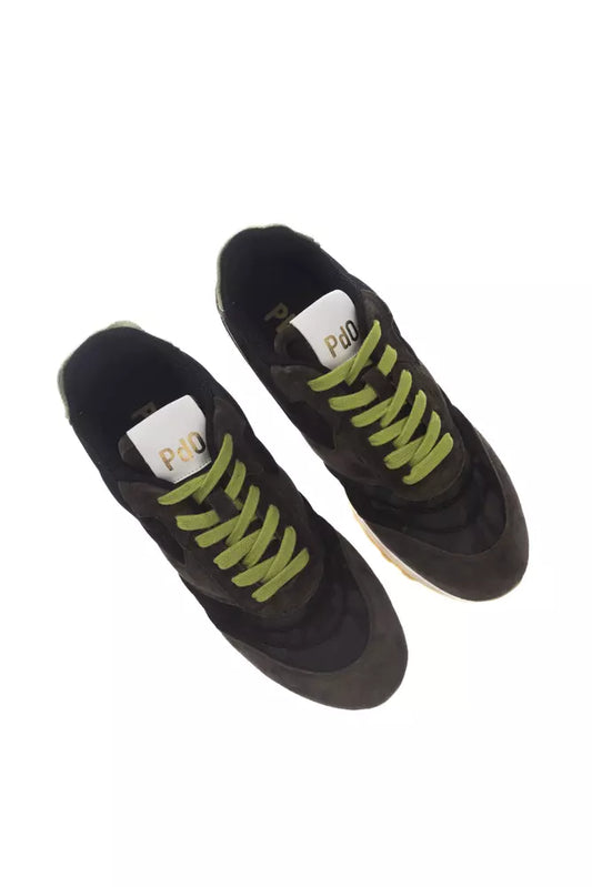 Green Leather Men Sneaker