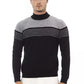 Black Viscose Men Sweater