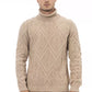 Beige Merino Wool Men Sweater