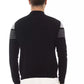 Black Viscose Men Sweater