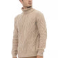 Beige Merino Wool Men Sweater