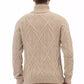 Beige Merino Wool Men Sweater