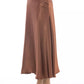 Brown Viscose Women Skirt