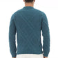 Teal Merino Wool Men Sweater