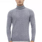 Light Blue Wool Men Sweater