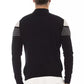Black Viscose Men Sweater