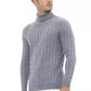 Light Blue Wool Men Sweater