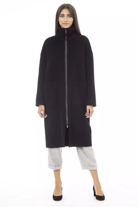Black Wool Women Coat