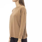 Beige Viscose Women Sweater