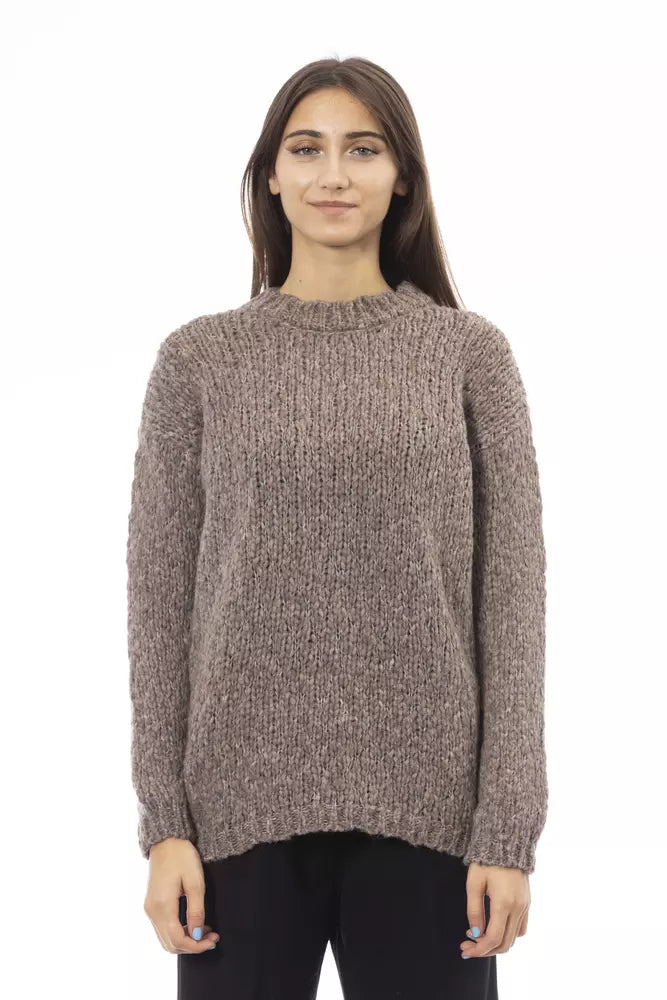 Brown Alpaca Women Sweater