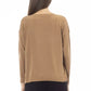 Beige Viscose Women Sweater