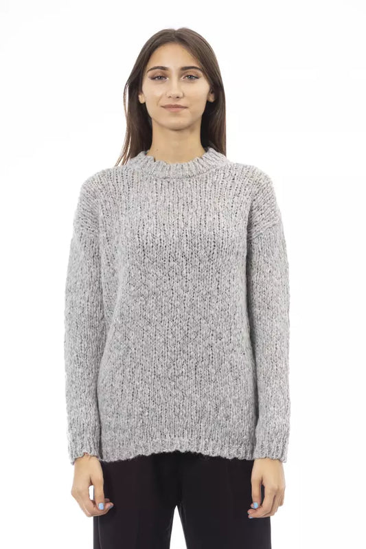 Gray Acetate Women Sweater