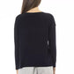 Blue Viscose Women Sweater