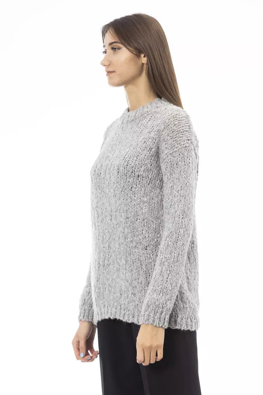 Gray Acetate Women Sweater