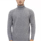 Gray Viscose Men Sweater