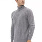Gray Viscose Men Sweater