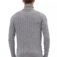 Gray Viscose Men Sweater