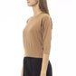 Beige Viscose Women Sweater