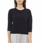 Blue Viscose Women Sweater