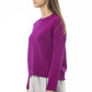 Purple Merino Wool Women Sweater