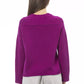 Purple Merino Wool Women Sweater