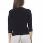 Blue Viscose Women Sweater