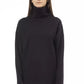 Black Viscose Women Sweater Turtleneck Long Sleeve