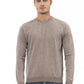 Beige Viscose Men Sweater