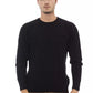 Black Viscose Men Sweater