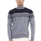 Light Blue Wool Men Sweater
