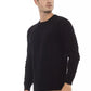 Black Viscose Men Sweater