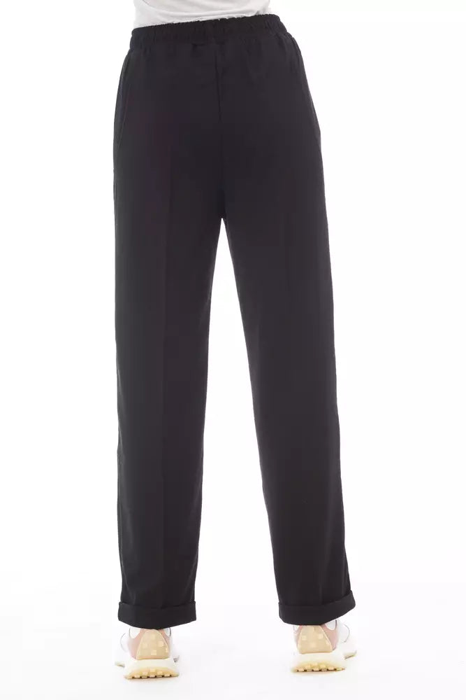 Black Polyester Women Pant