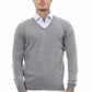Gray Viscose Men Sweater
