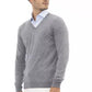 Gray Viscose Men Sweater