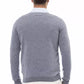 Light Blue Viscose Men Sweater