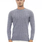 Light Blue Viscose Men Sweater