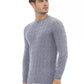 Light Blue Viscose Men Sweater